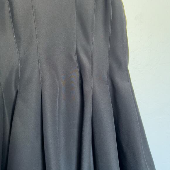 Keepsake Dress Small Black Scuba Flare Cocktail Prom Homecoming Spaghetti Low - Picture 4 of 7